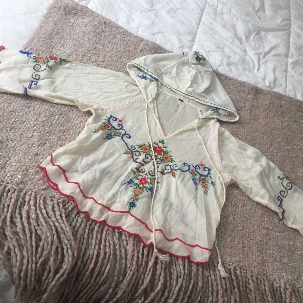 Free People Crop Hoodie